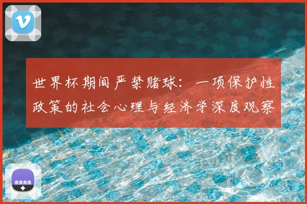 世界杯期间严禁赌球：一项保护性政策的社会心理与经济学深度观察